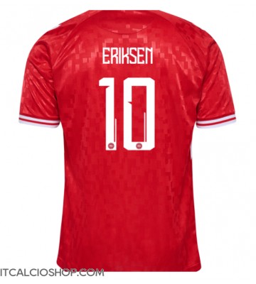 Danimarca Christian Eriksen #10 Prima Maglia Europei 2024 Manica Corta